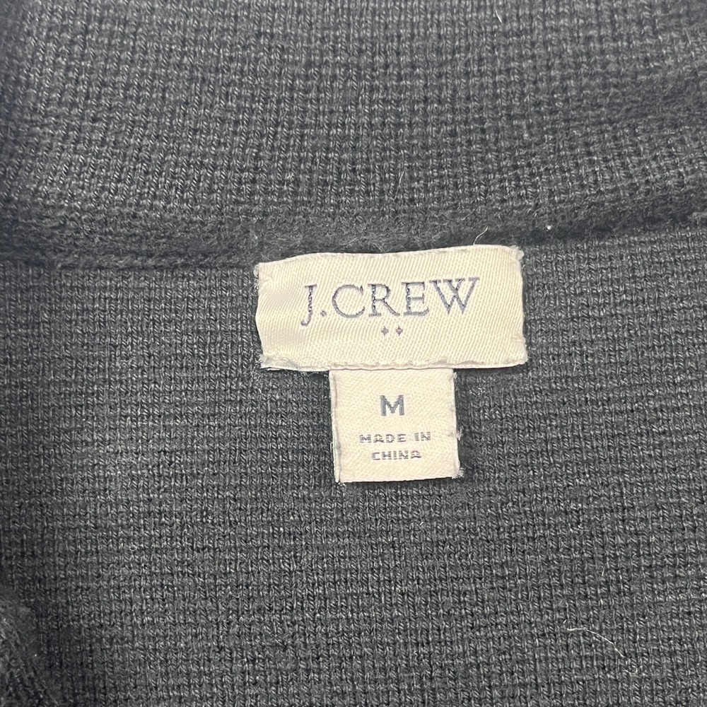 J.Crew Sweater Blazer Women M Black Re-Imagined Cotton Knit BF227 FA23 - Picture 8 of 15